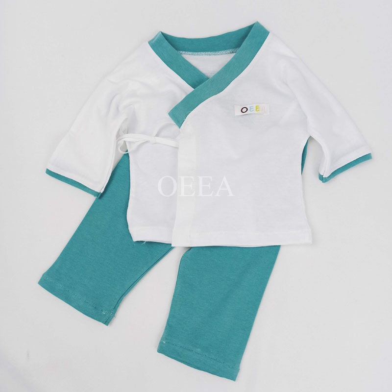 Green linen cloth Baby Bodysuit