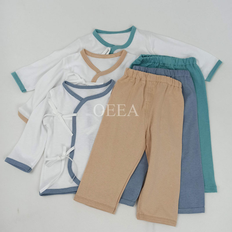 OEEA 100% cotton summer Baby Bodysuit