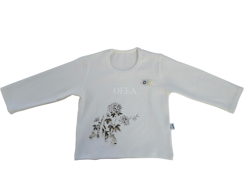 OEEA Ink Chrysanthemum Long Sleeve Cotton Infant Underwear